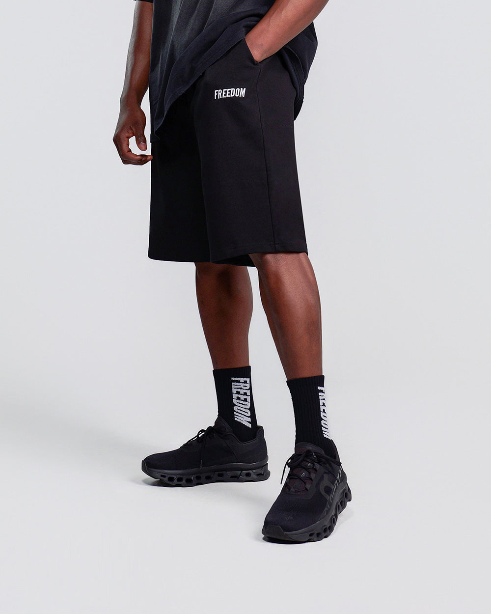 Basic Bermuda Cotton Shorts (Black)
