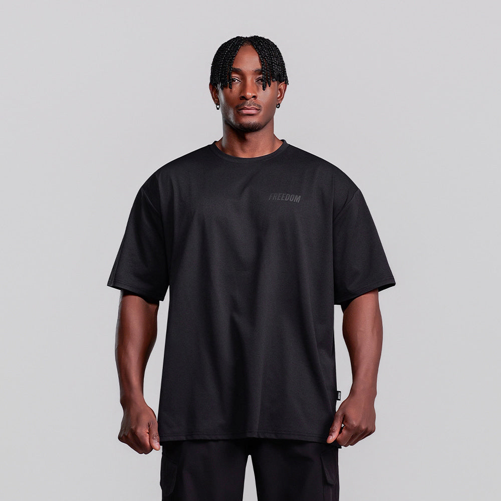 Essential Semi-Overfit T-Shirt (Black/Black)