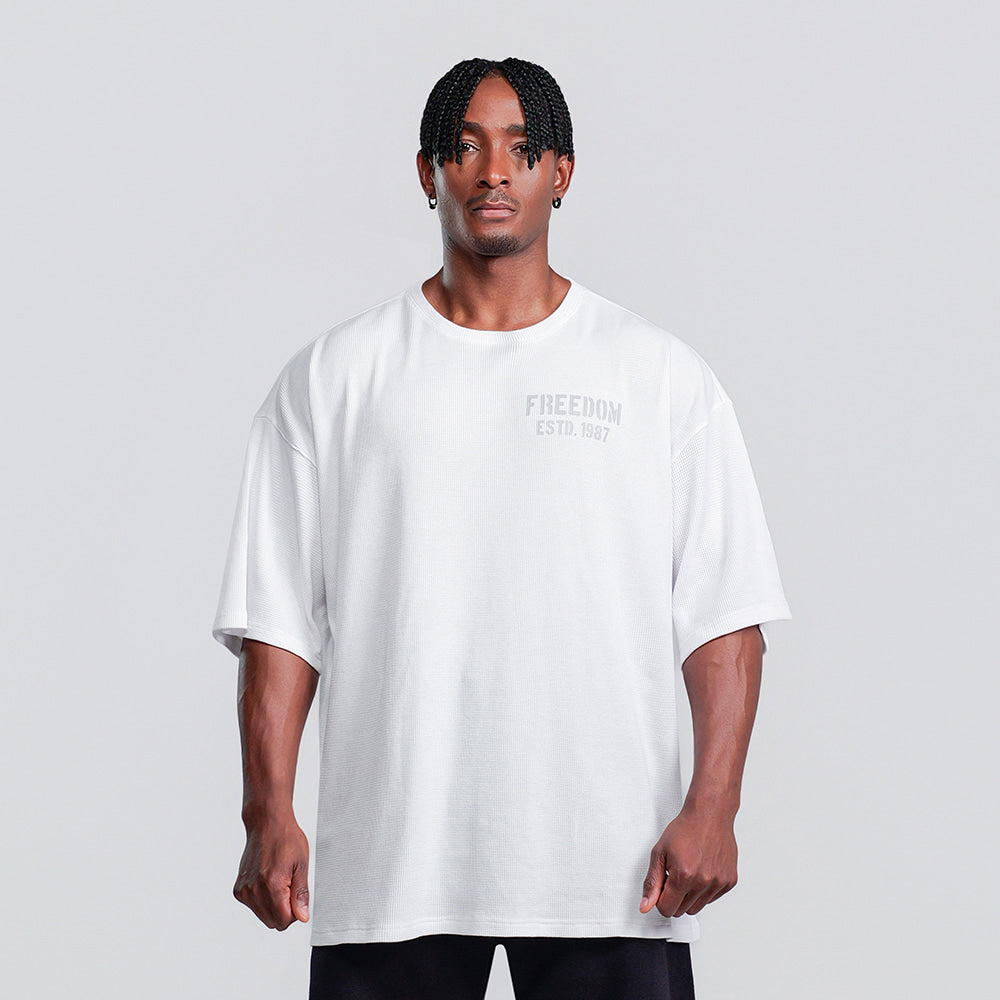 1987 Waffle Oversized T-shirt (White)
