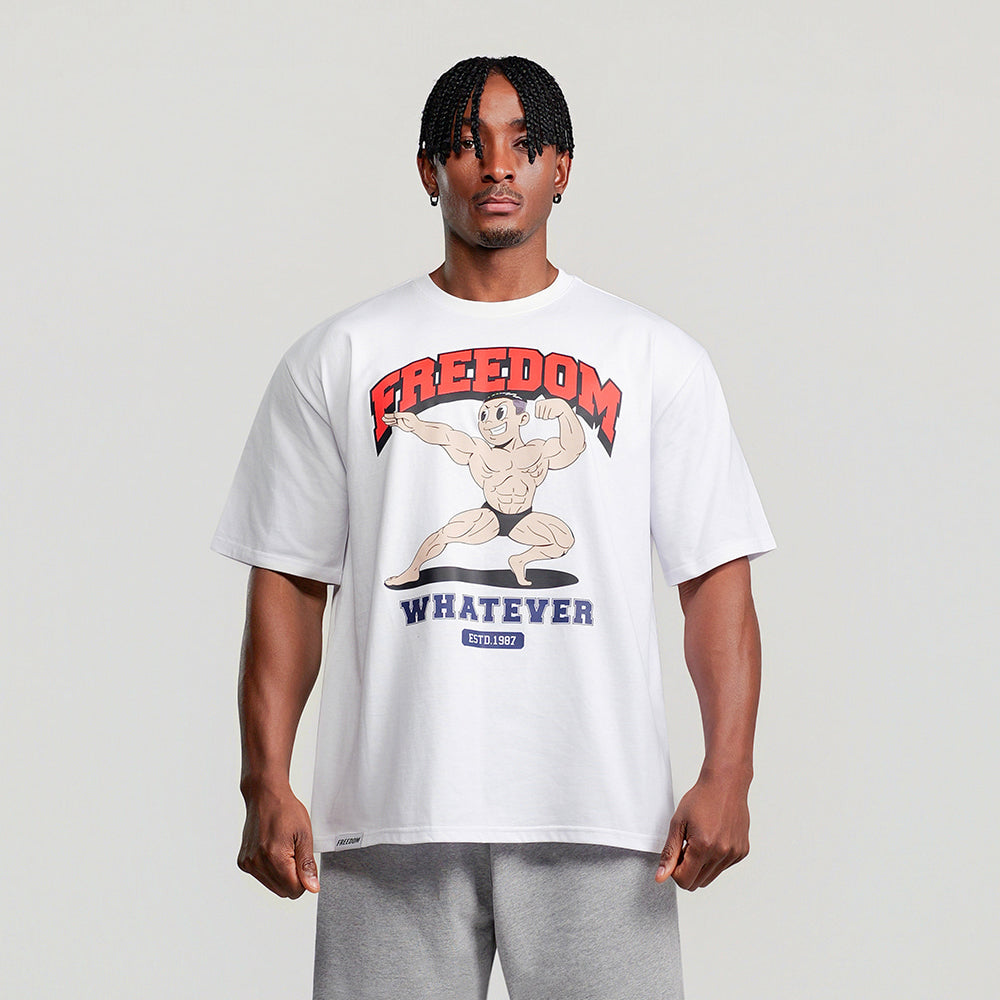 Signature Biceps Men Print T-shirt (White)