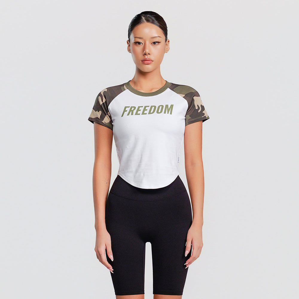 Women's Logo Raglan T-shirt (White Camo)