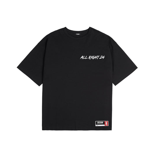 ALLRIGHT Back Printing OverFit T-Shirt (black)