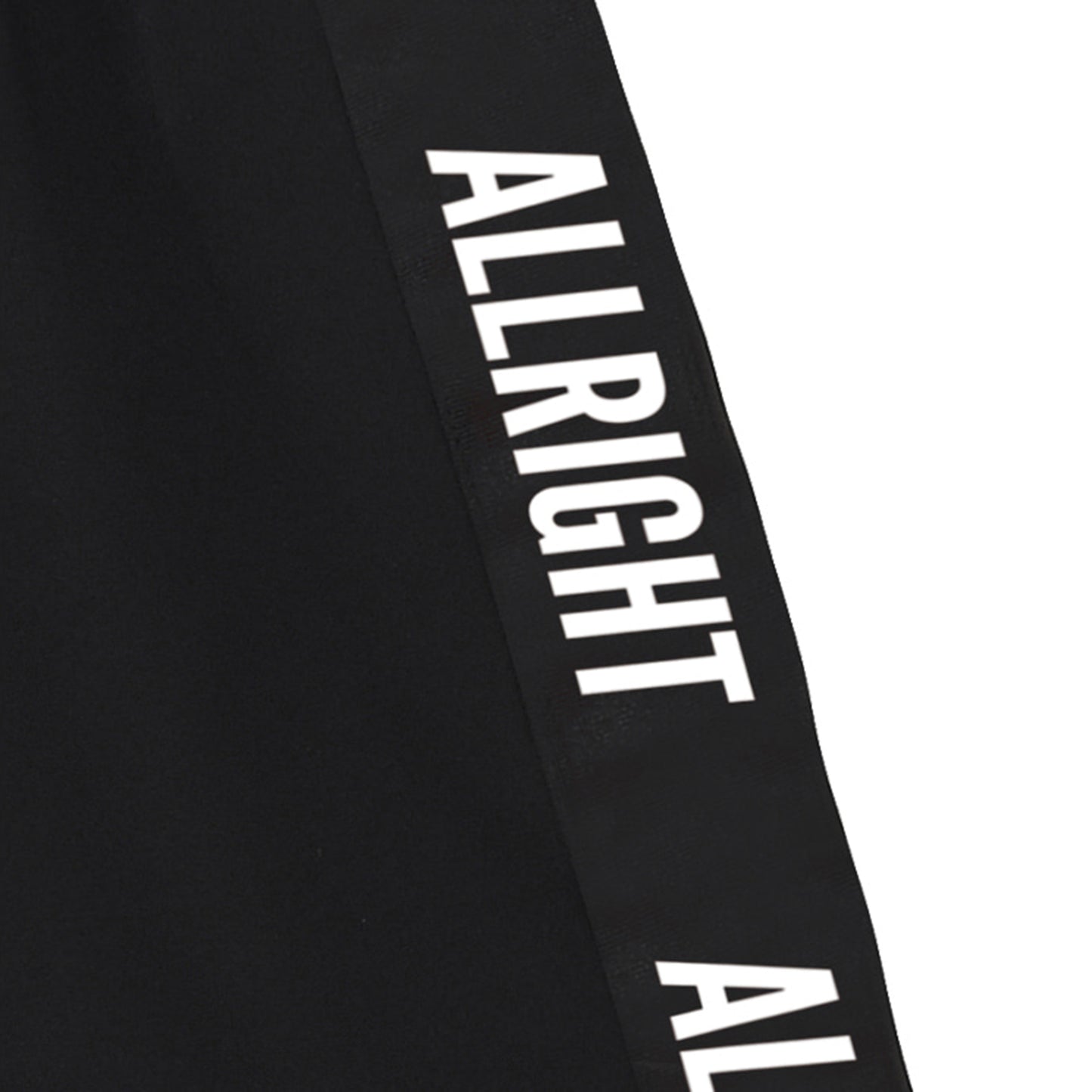 ALLRIGHT Lettering Jersey Jacket (Black/White)