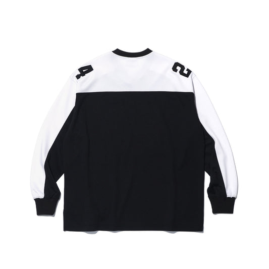 ALLIRGHT Long Sleeve Rugby Jersey (Black/White)