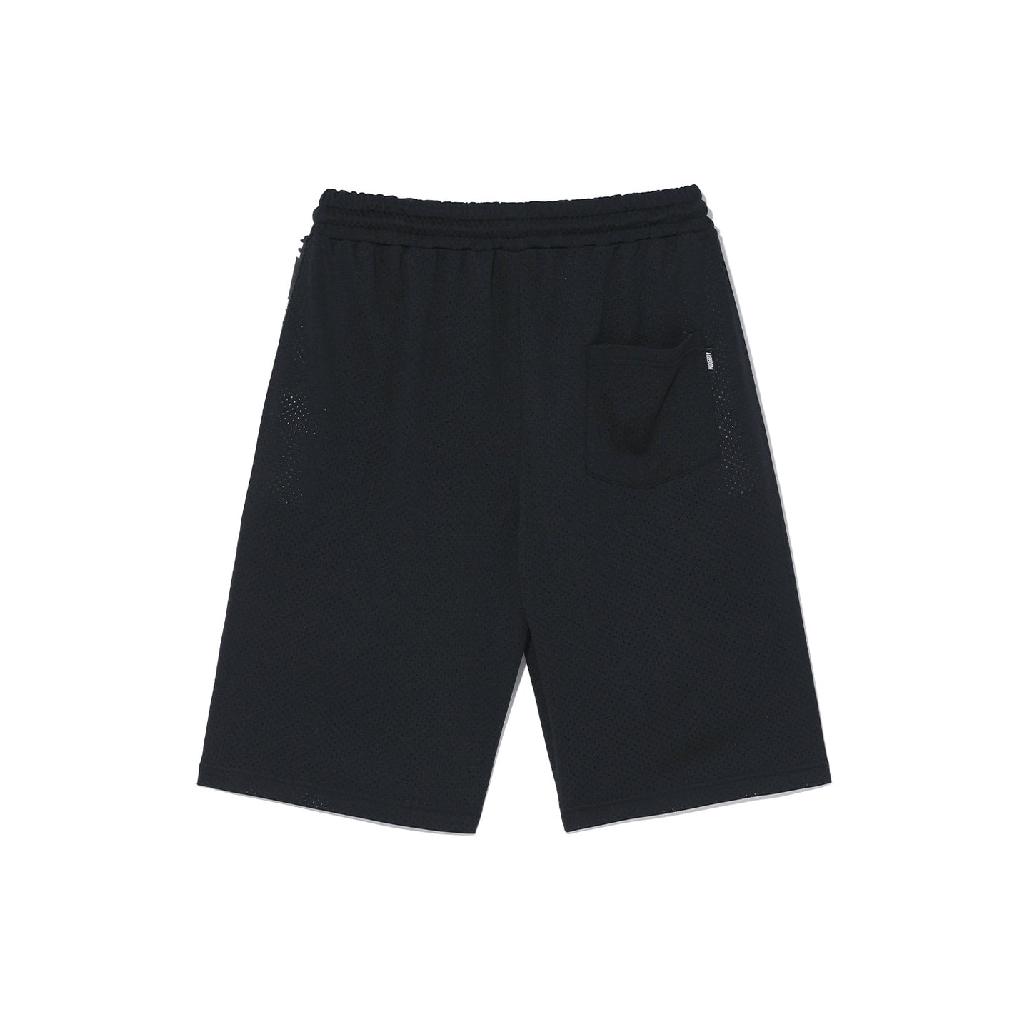 Entire Mesh Lettering Bermuda Shorts (Black)