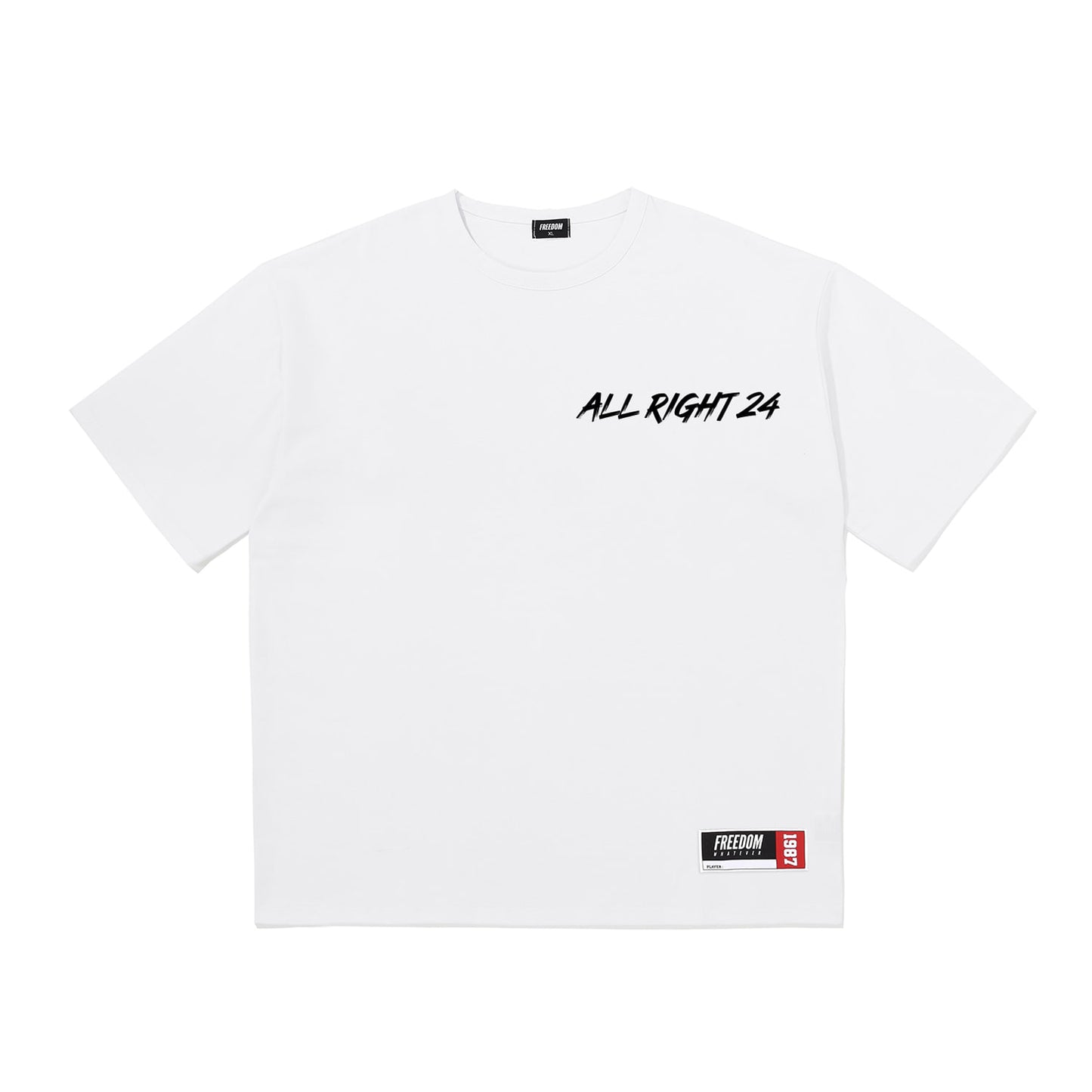 ALLRIGHT Back Printing OverFit T-Shirt (White)