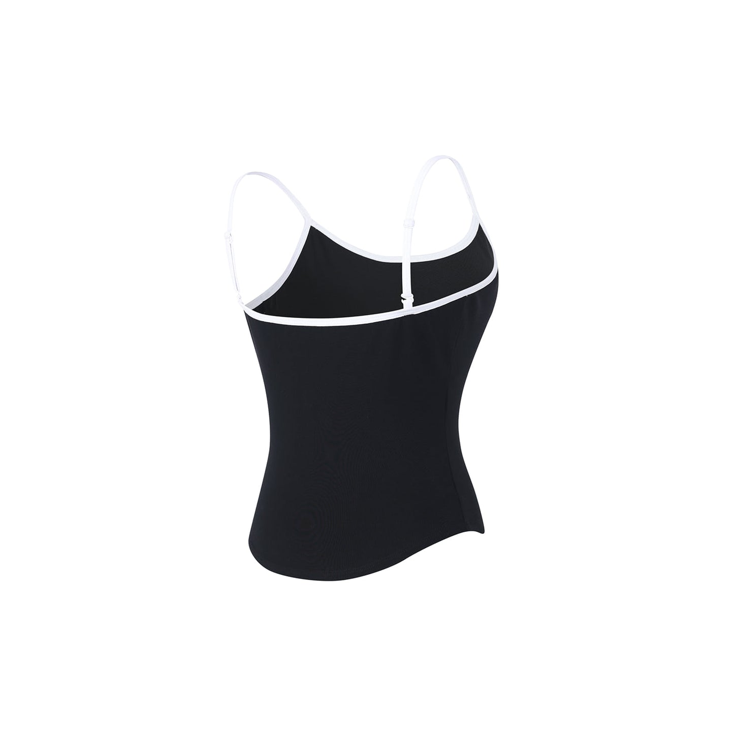 Small Logo Two-in-One Color Block Tank Top (Black)