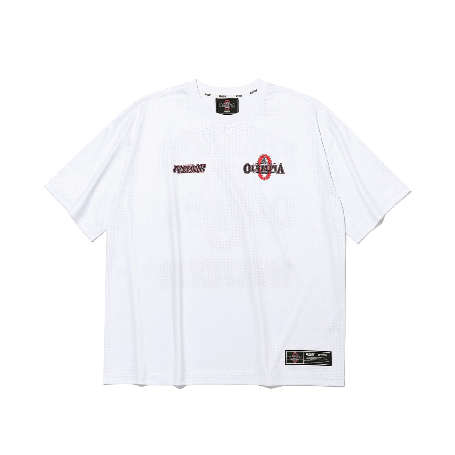 Olympia Small Logo All Mesh Short Sleeve T-Shirt (White)