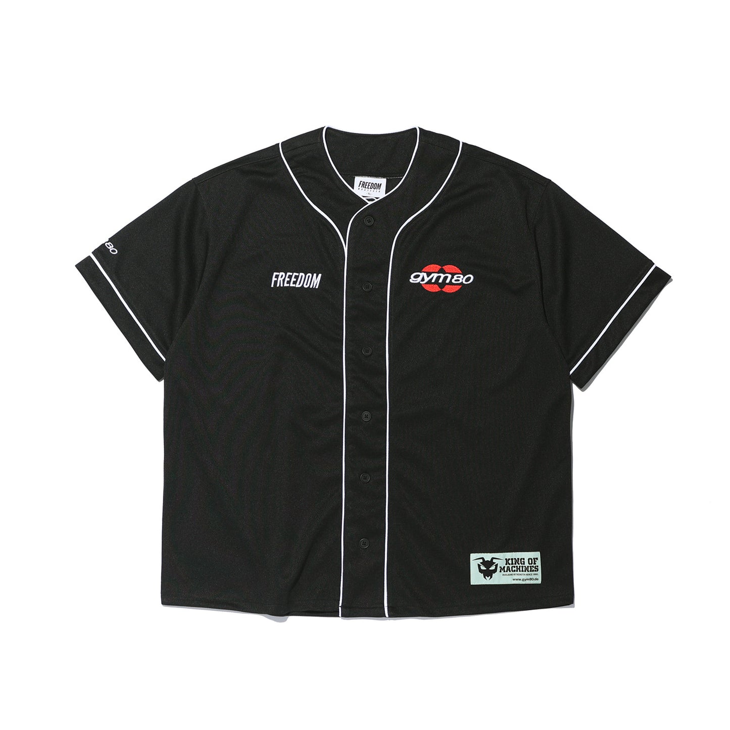 GYM80 Airmesh Baseball Jersey (Black)