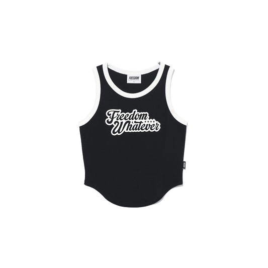 Women's Logo Ringer Sleeveless (Black)