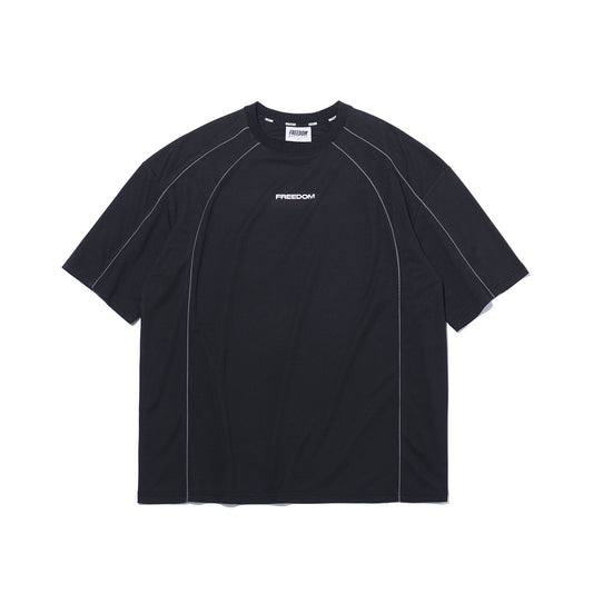 Air Mesh Split T-shirt (Black)