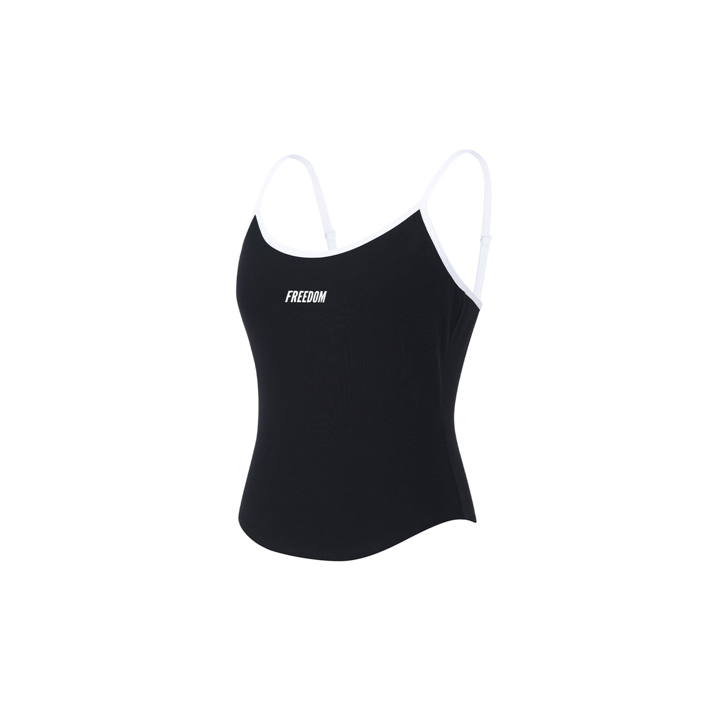 Small Logo Two-in-One Color Block Tank Top (Black)