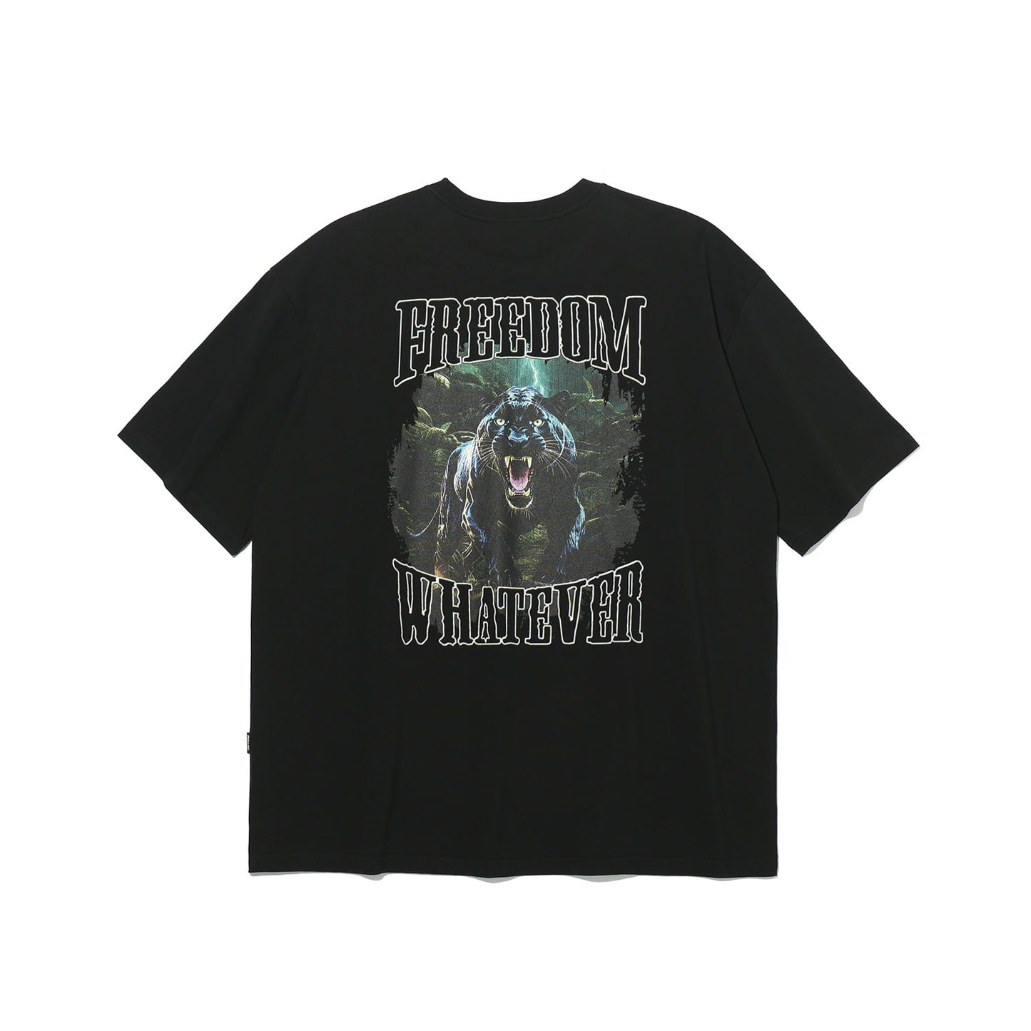 Panther Print T-shirt (Black)