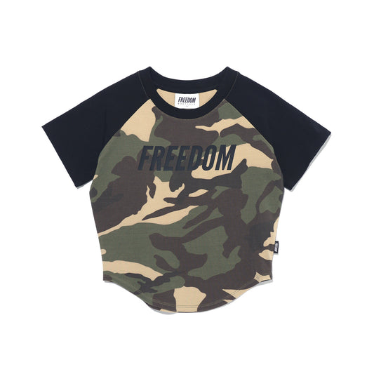 Women's Logo Raglan T-shirt (Black Camo)
