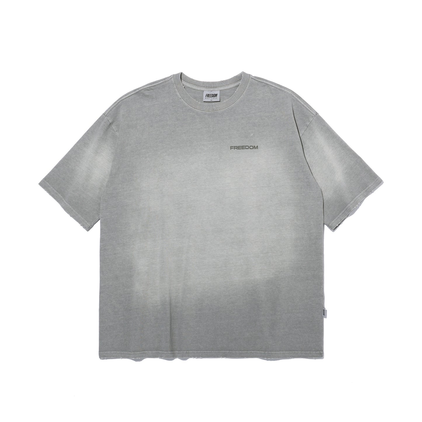 Small Logo Pigment Washed T-shirt (Gray)