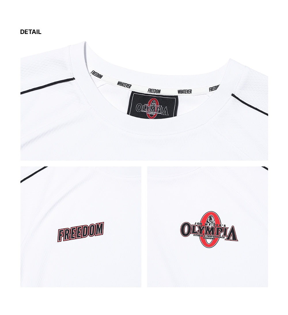 Olympia Line Panel Short Sleeve T-Shirt (White)