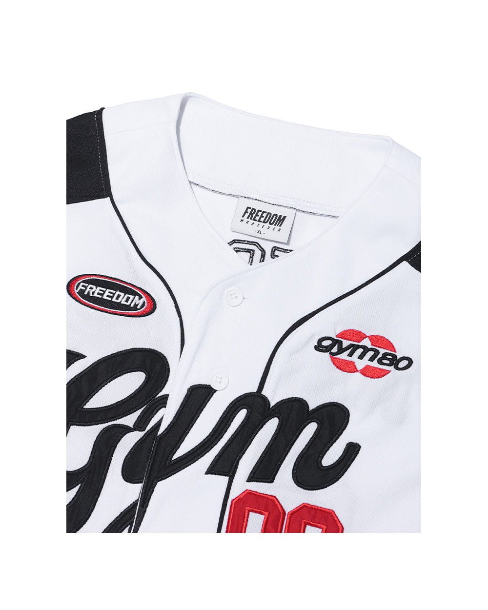 GYM80 Block Baseball Jersey (Black)