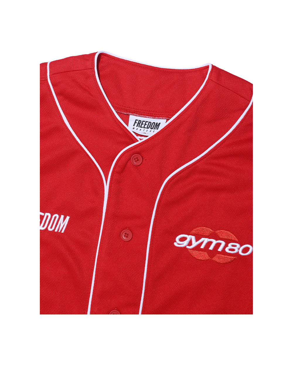 GYM80 Airmesh Baseball Jersey (Deep Red)