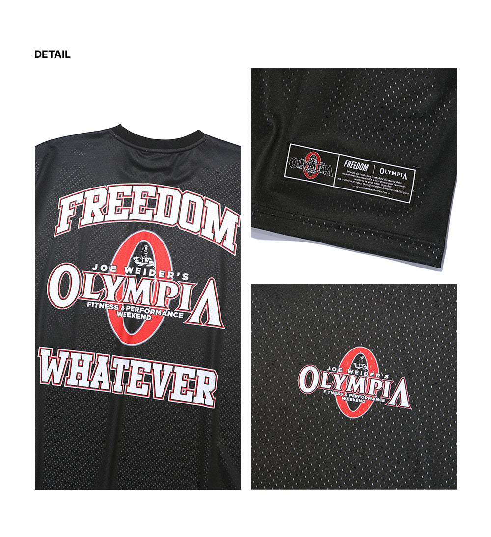 Olympia Small Logo All Mesh Short Sleeve T-Shirt (Black)