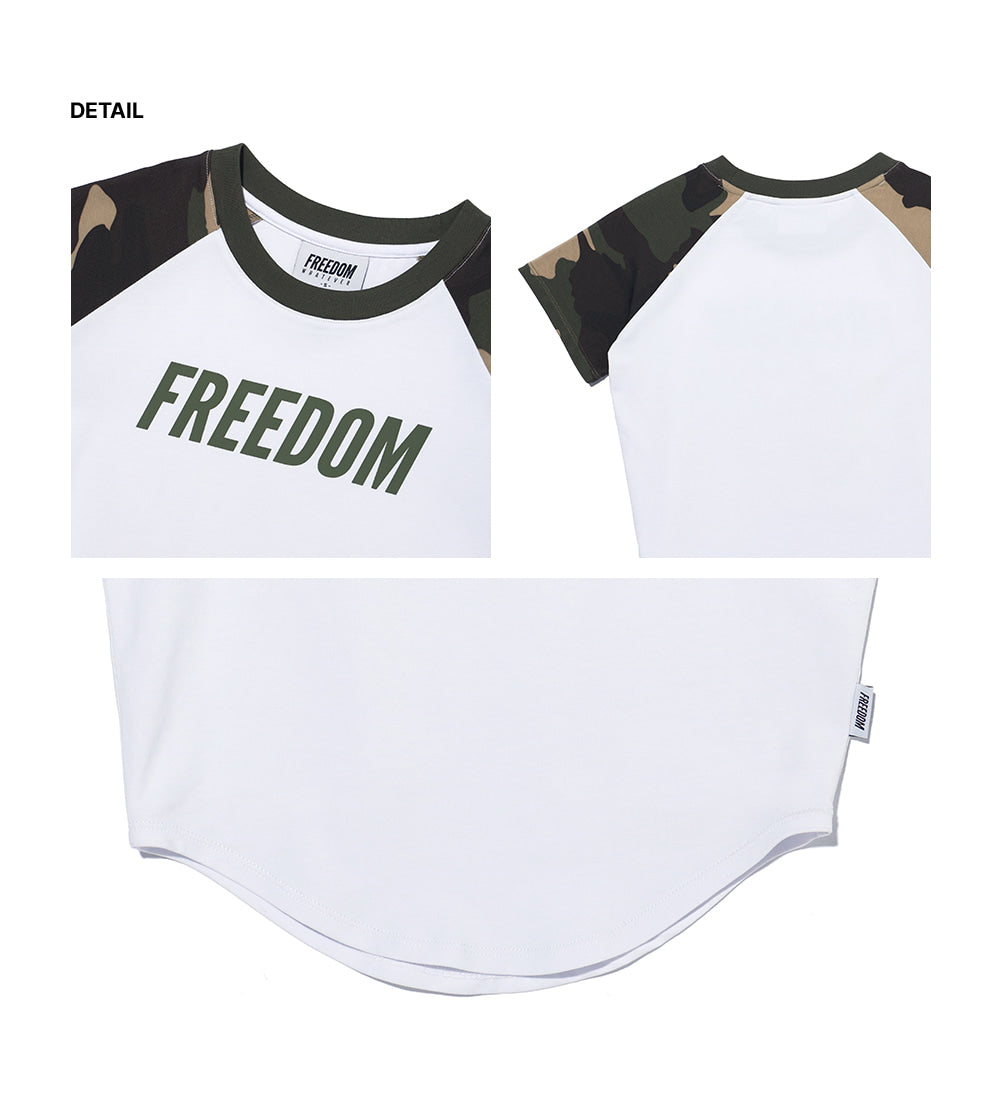 Women's Logo Raglan T-shirt (White Camo)