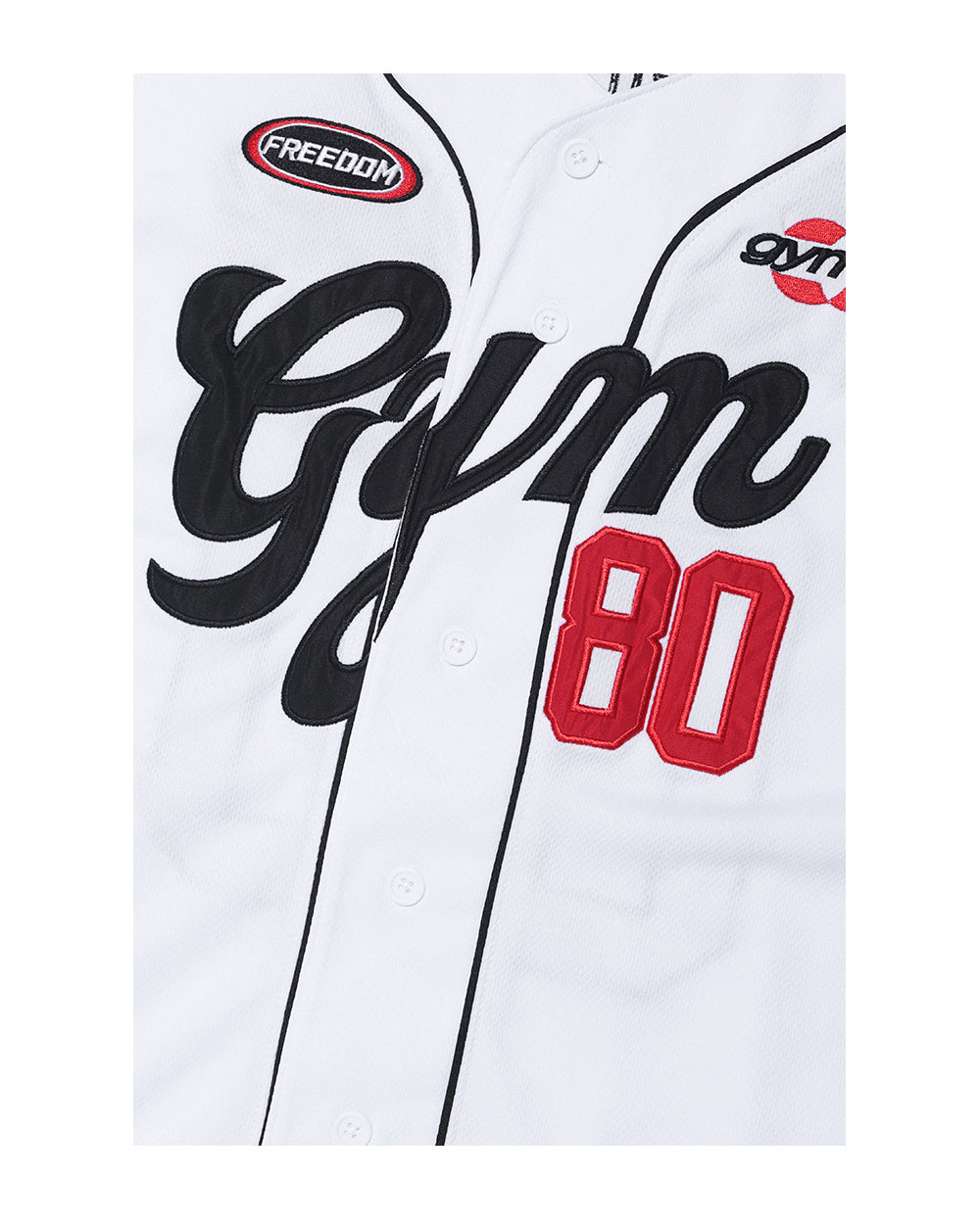 GYM80 Block Baseball Jersey (Black)