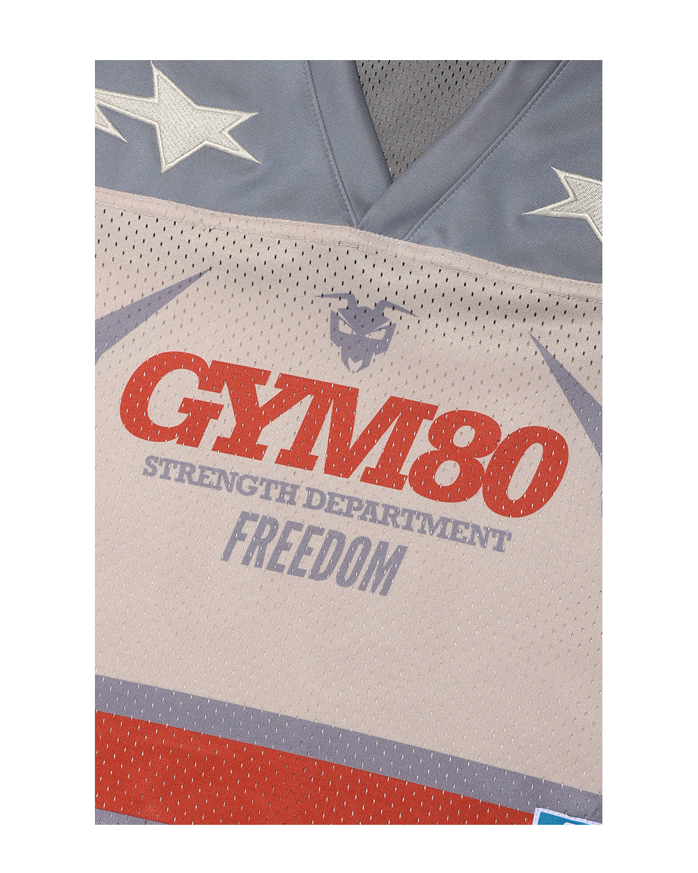 GYM80 Women's Retro Crop Rugby Jersey (Beige)