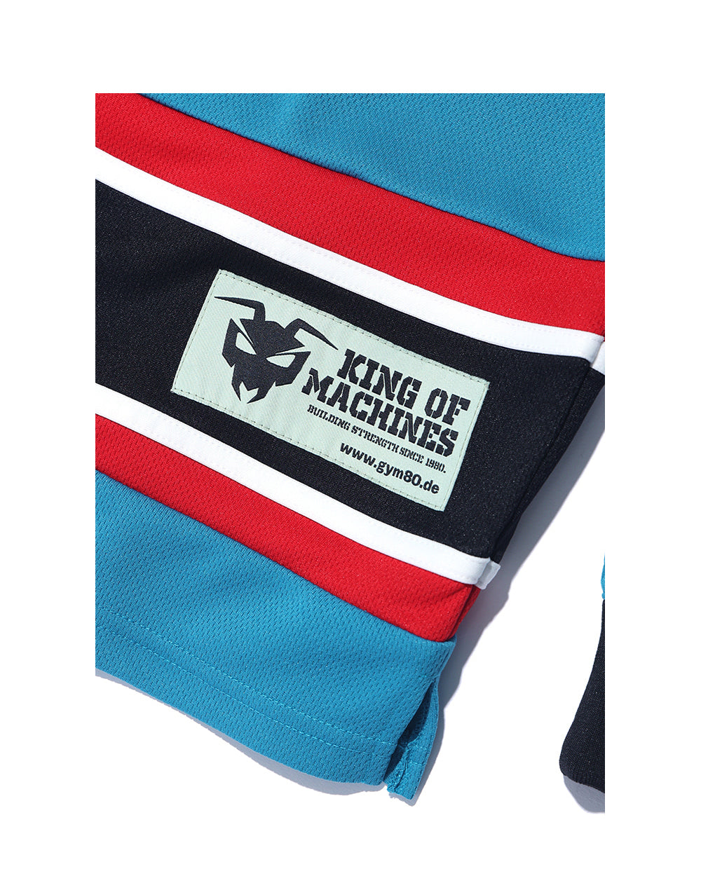 GYM80 Retro Long Sleeve Hockey Jersey (Blue)