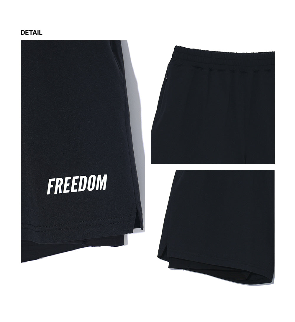 Essential Two-in-One Shorts (Black)