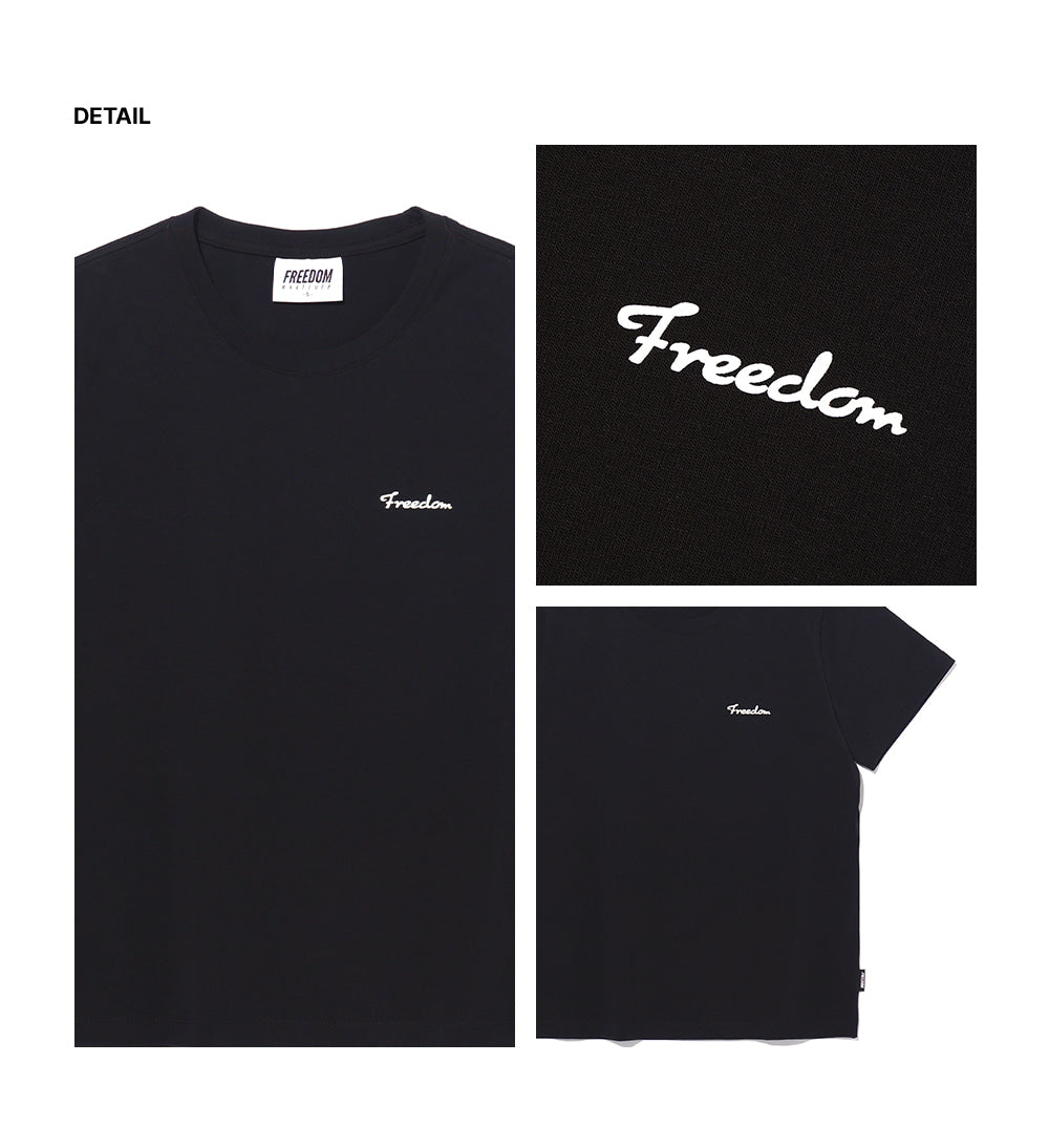 Women's Small Logo Standard Fit Short Sleeve (Black)