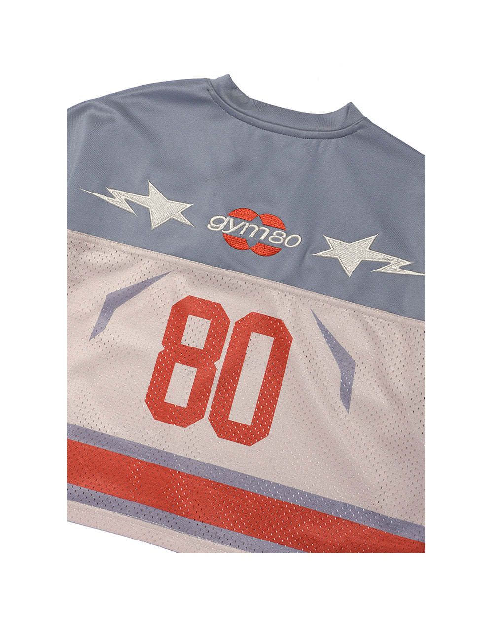 GYM80 Women's Retro Crop Rugby Jersey (Beige)