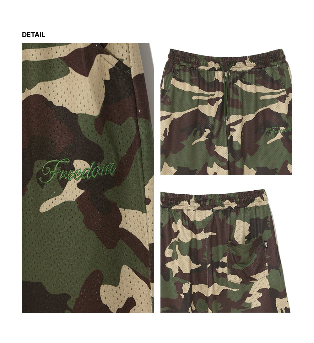 Basic Mesh Bermuda Shorts (Light Camo)