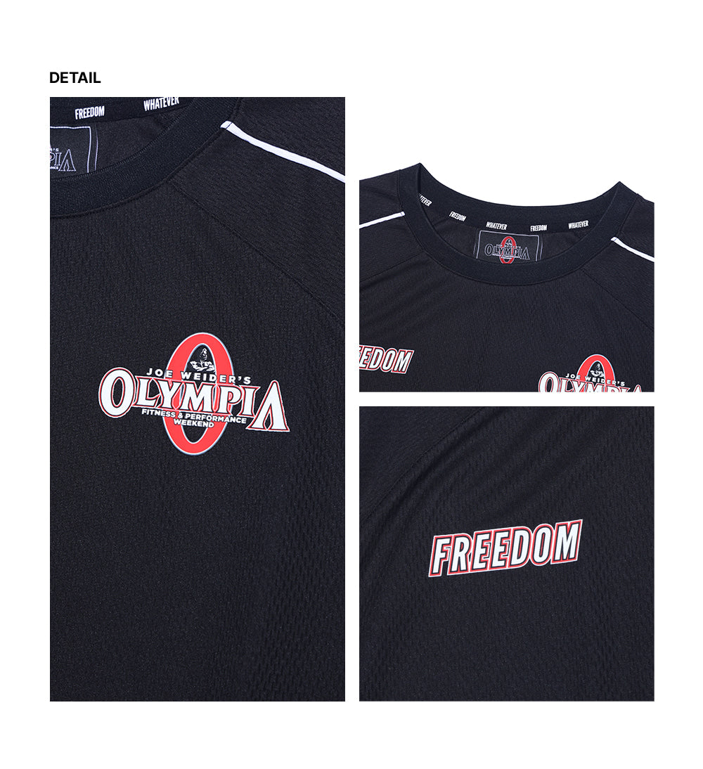 Olympia Line Panel Short Sleeve T-Shirt (Black)