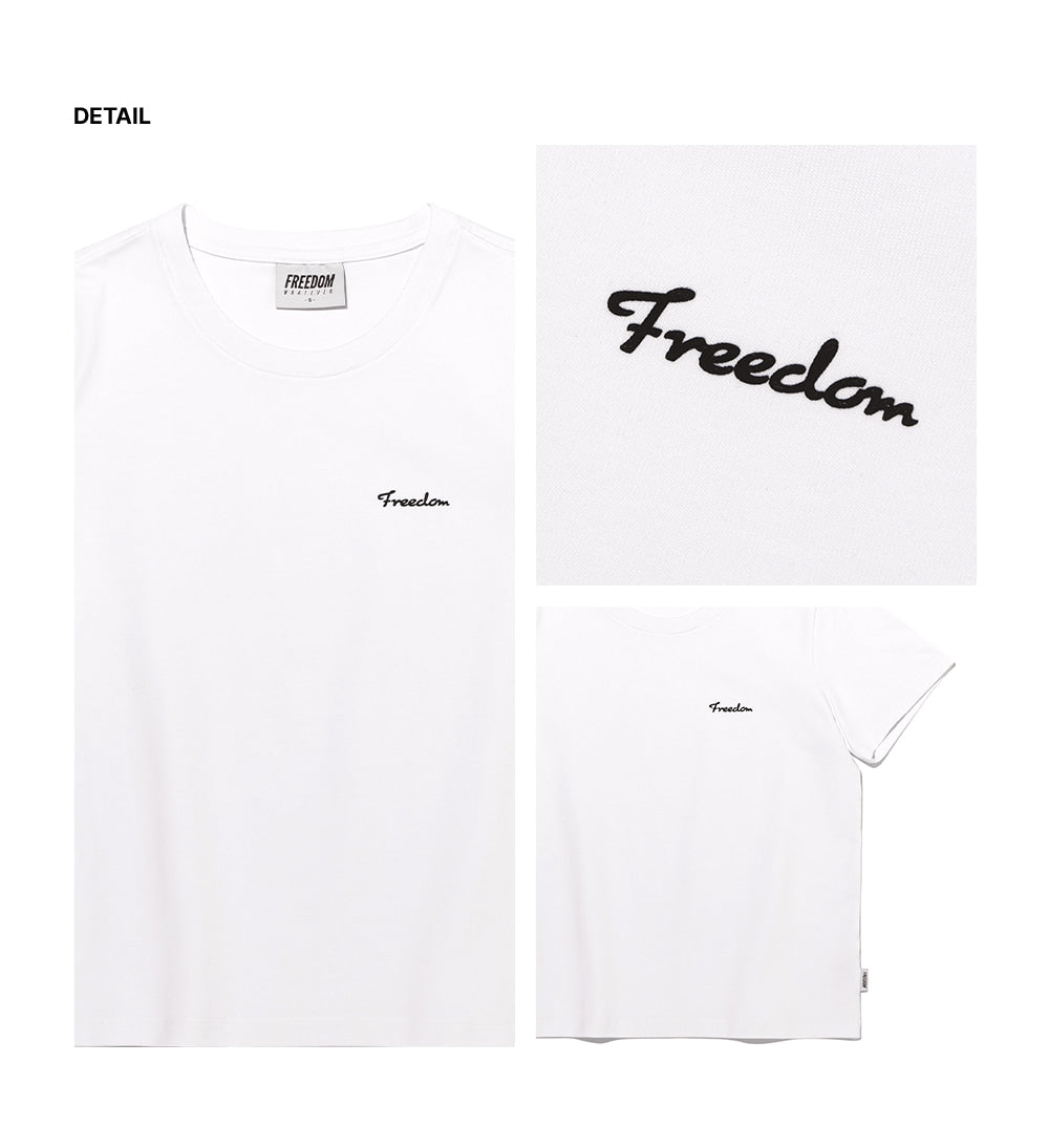 Women's Small Logo Standard Fit Short Sleeve (White)