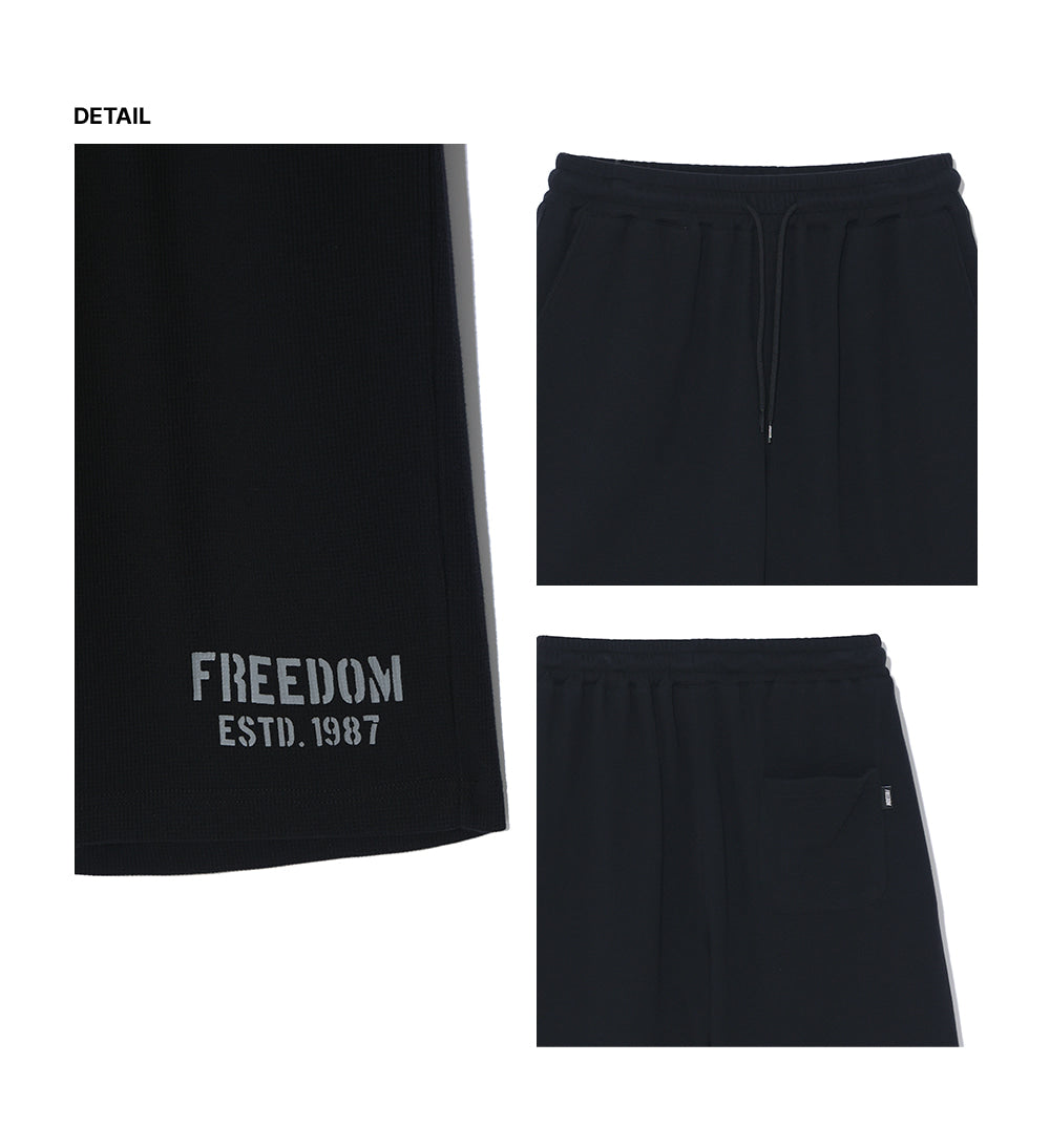 1987 Waffle Bermuda Shorts (Black)