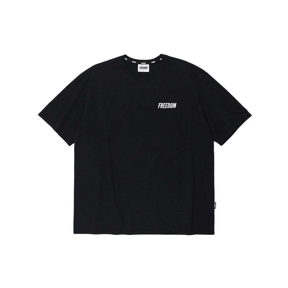 ☆FREEDOM☆ Overfit Back Print T-Shirt Black FD23MMTS1130BK Freedom Oversize Tee | Black | RARE HYPE Collections