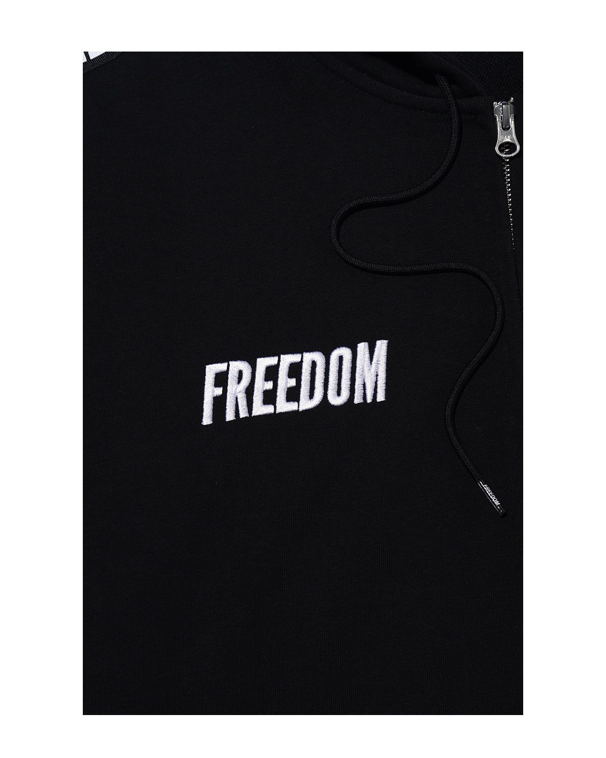 FREEDOM Lettering Hood Zip-up (Black)