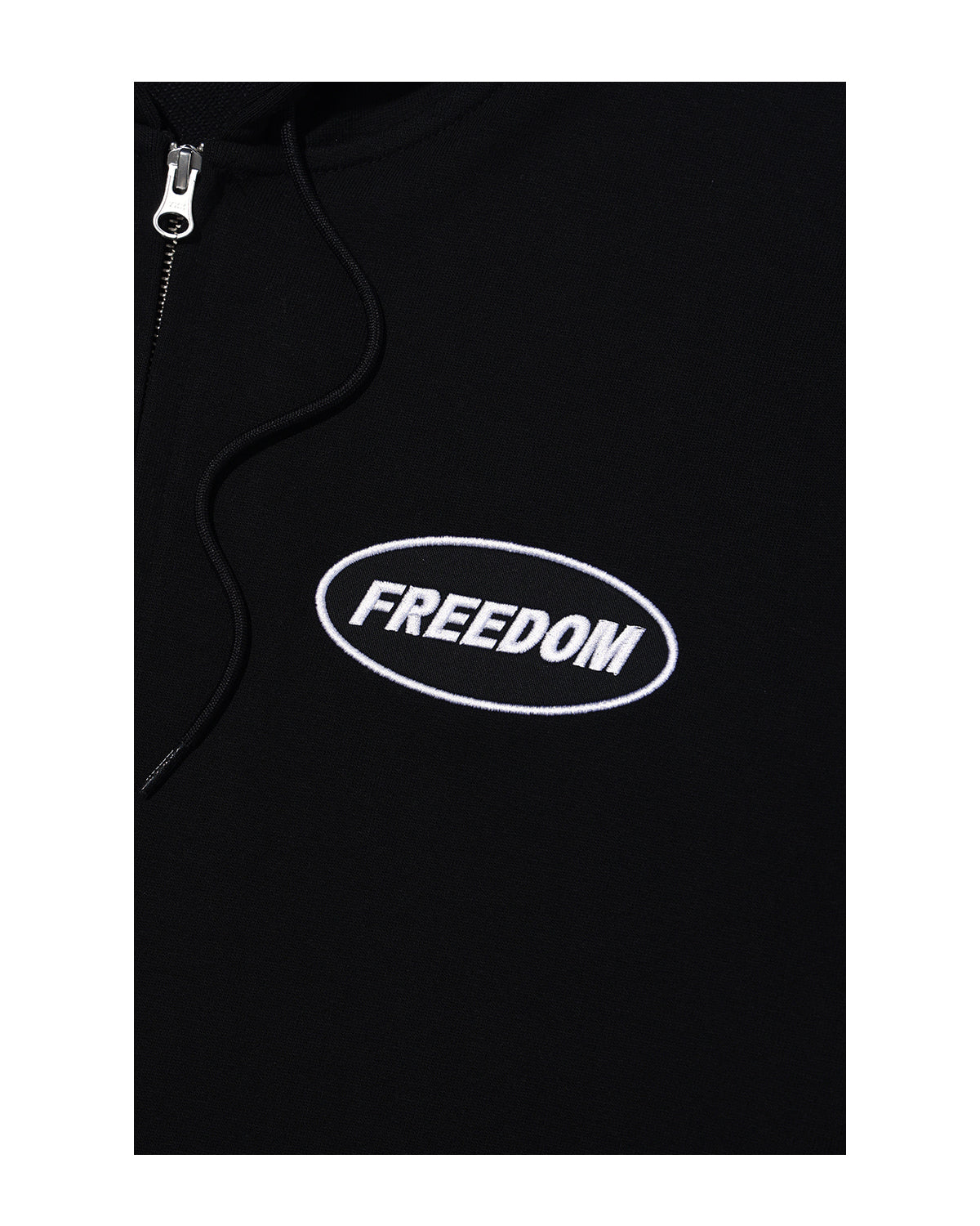 FREEDOM Lettering Hood Zip-up (Black)