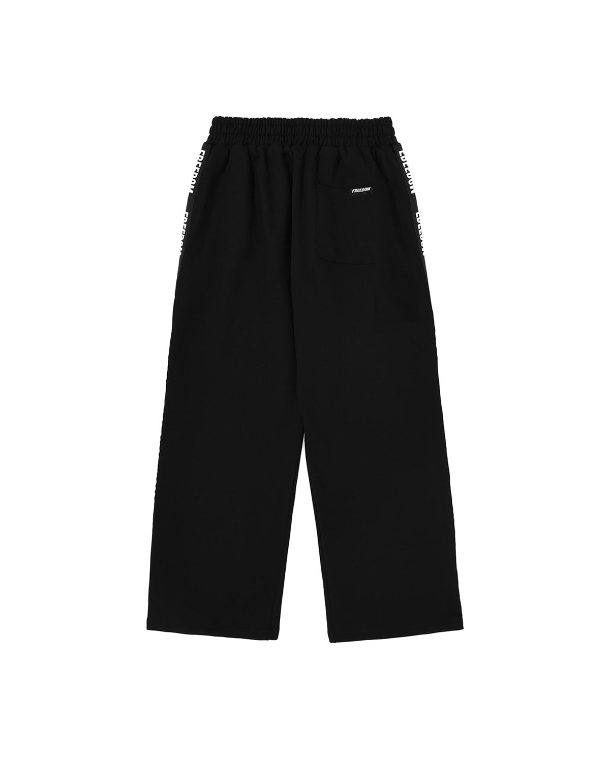 FREEDOM Lettering Cotton Pants (Black)