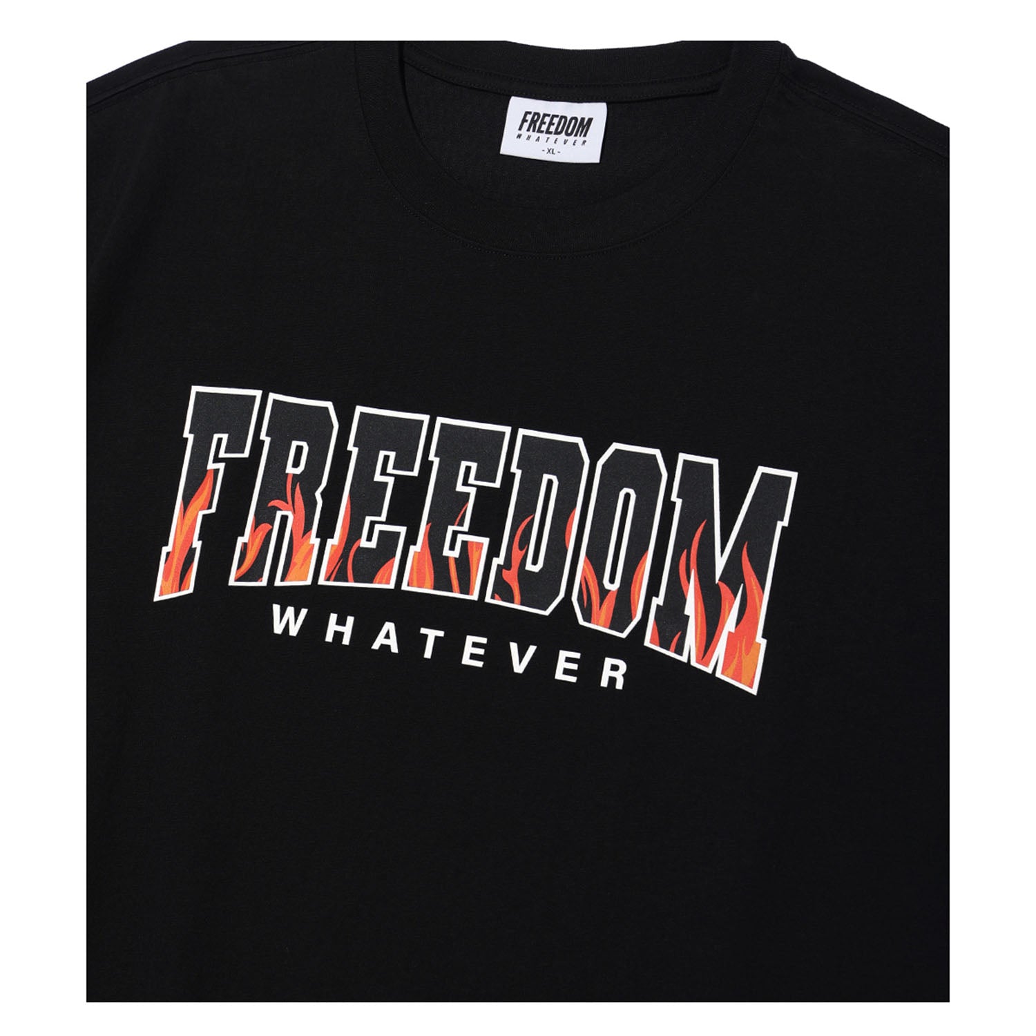 Flame Logo T-Shirt (Black) – Freedom Whatever HK