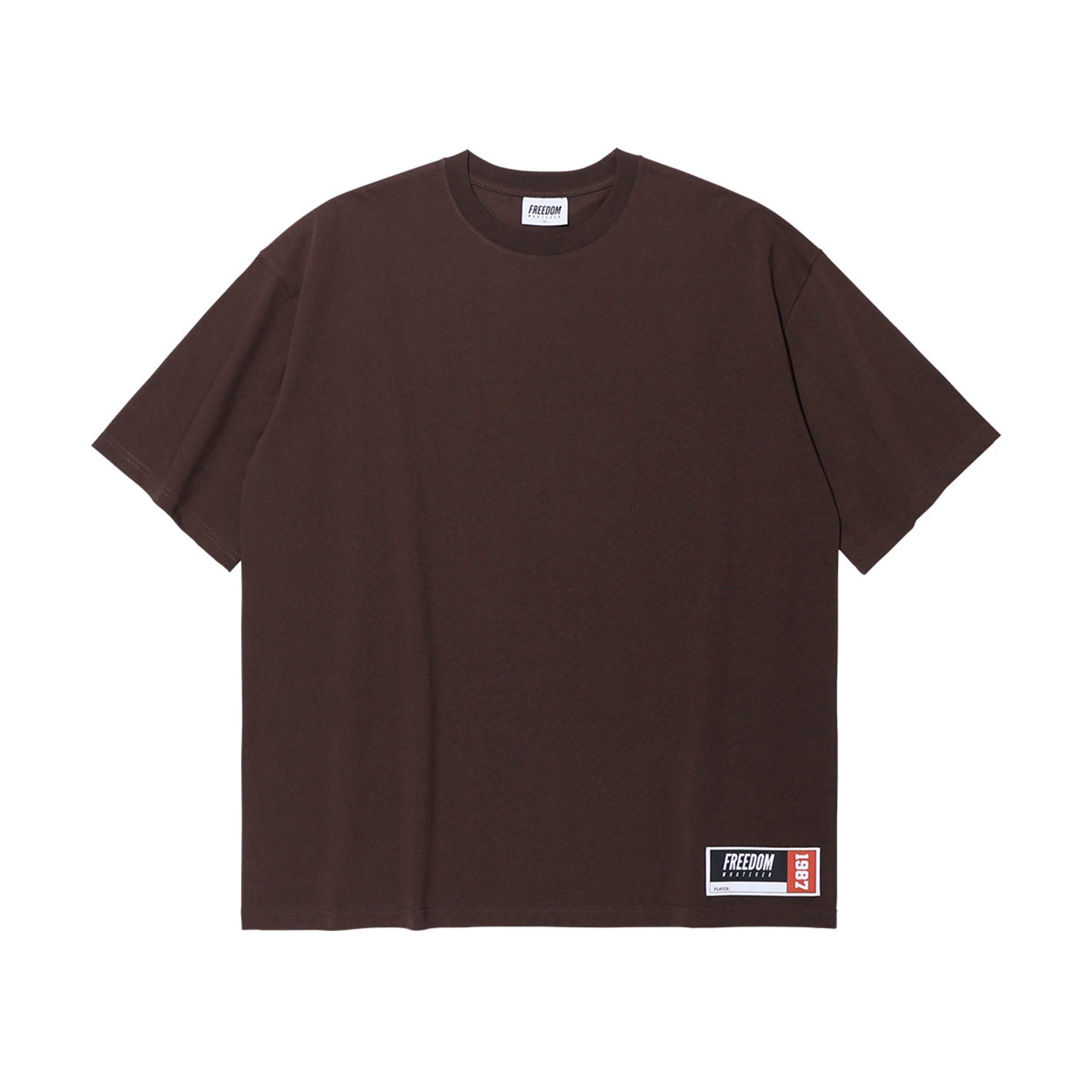 ☆FREEDOM☆ Overfit Back Printed T-Shirt Black Red PH24SMTS0 FREEDOM Overfit Back Printing T-shirt (Black) – Freedom