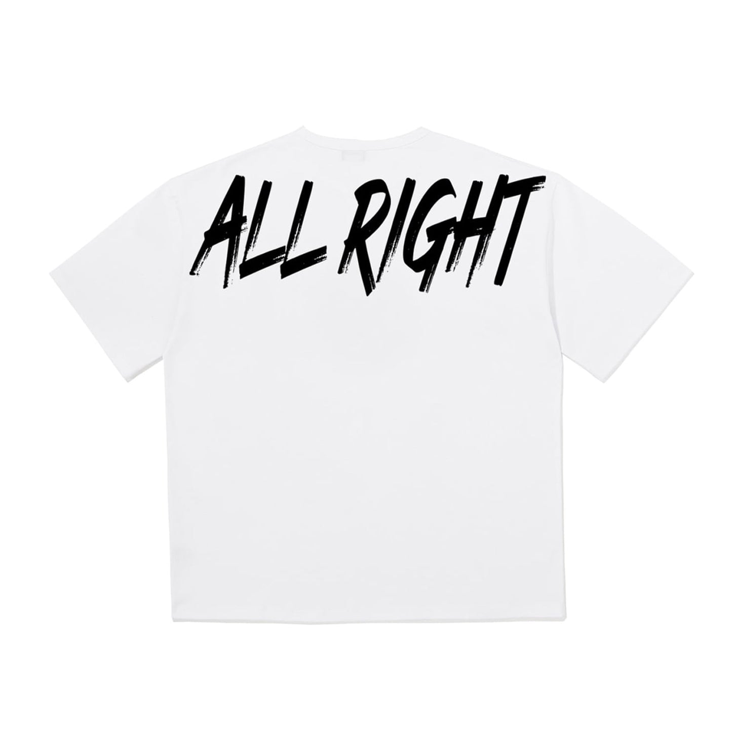 ALLRIGHT Back Printing OverFit T-Shirt (White)