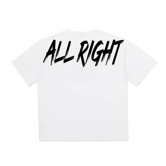 ALLRIGHT Back Printing OverFit T-Shirt (White)