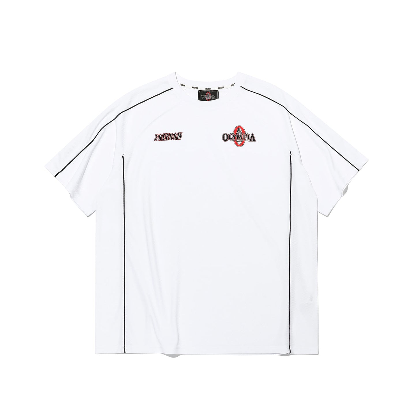 Olympia Line Panel Short Sleeve T-Shirt (White)