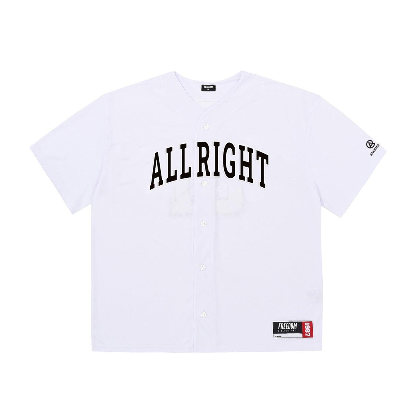 ALLRIGHT Baseball Jersey (White)