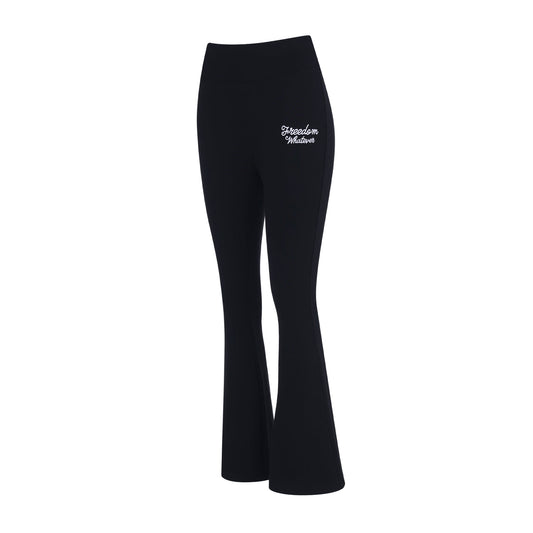 High-Banding Bootcut Sweatpants (Black)