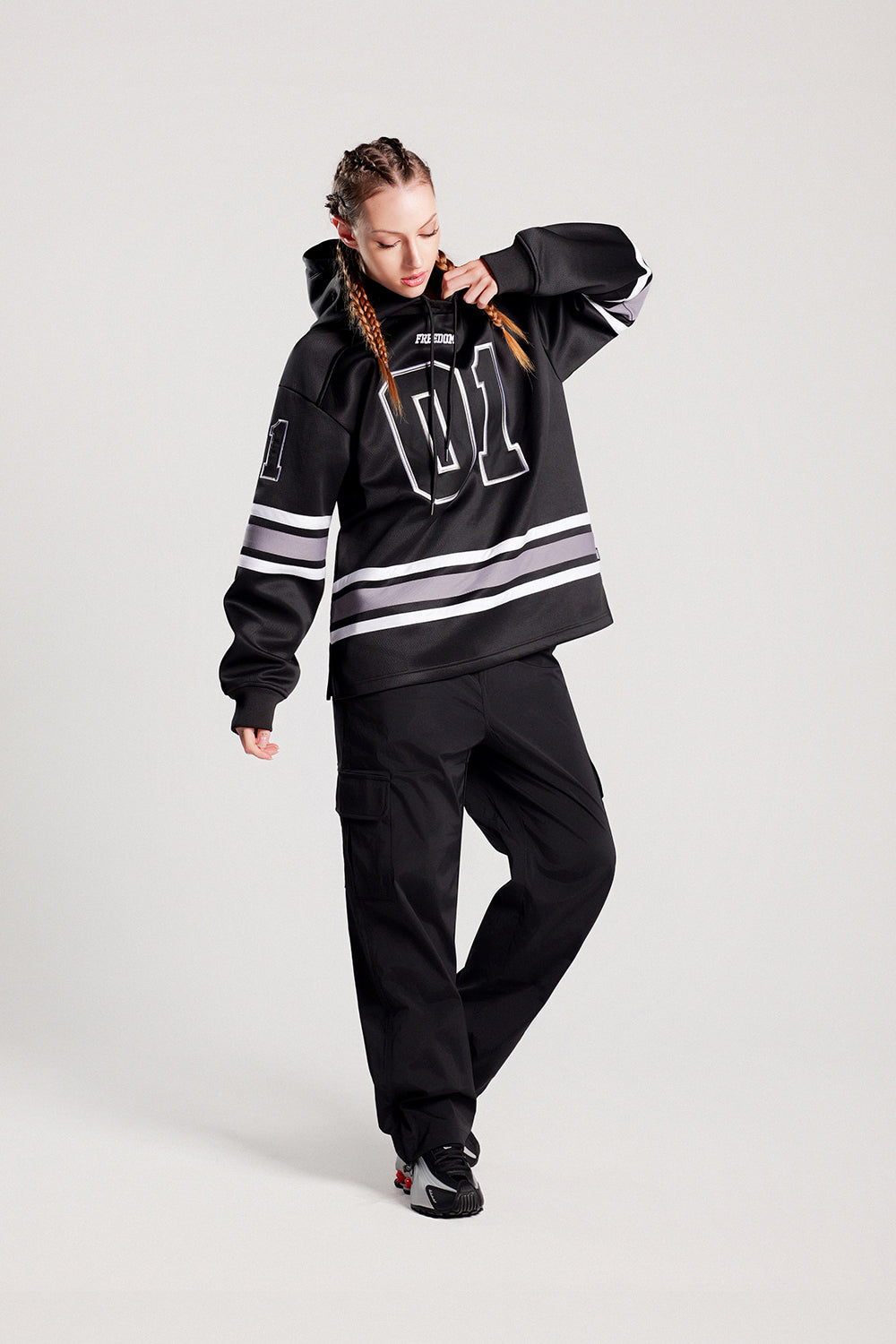 Hockey Hooded Jersey (Black)