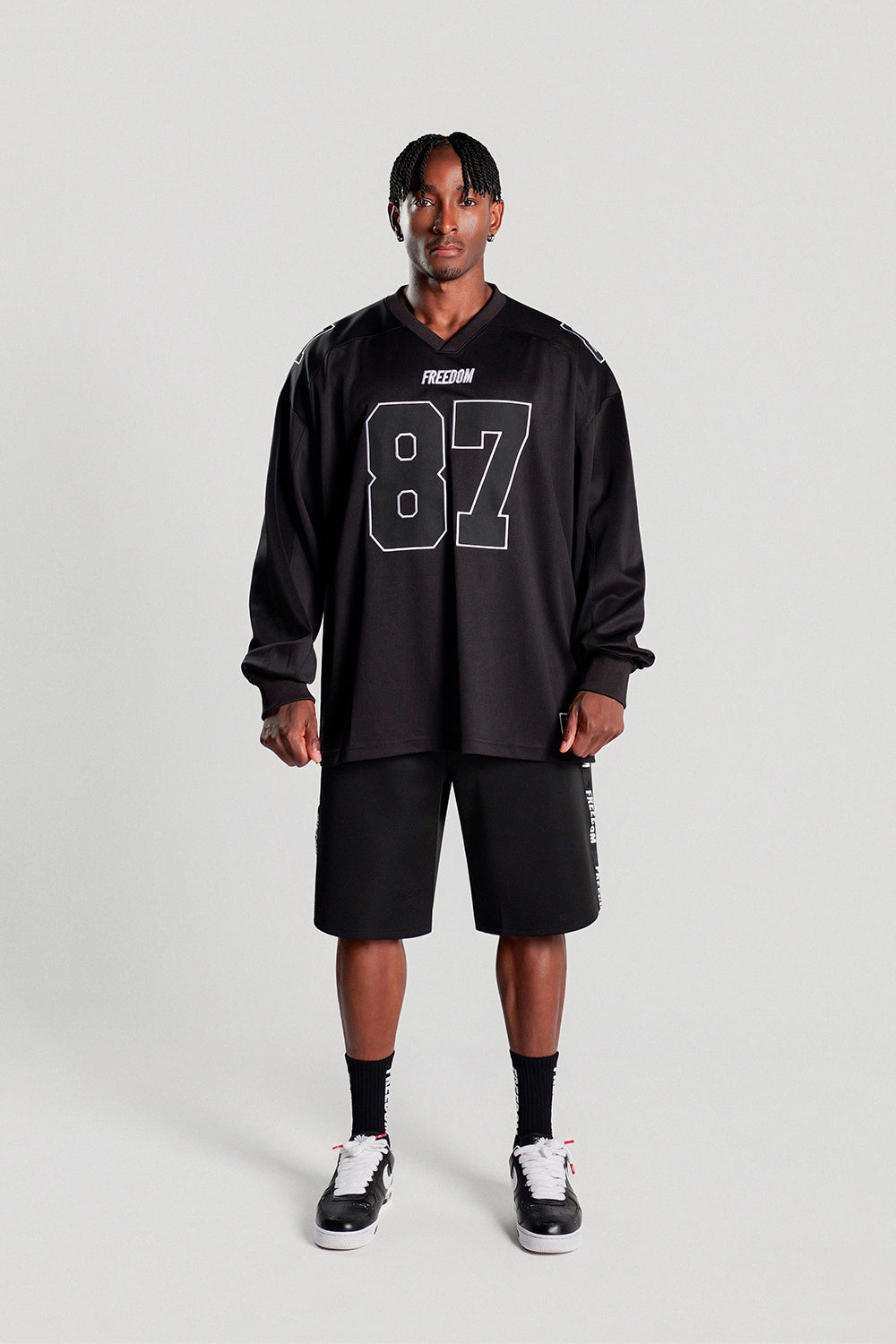 Long Sleeve Rugby Jersey (Black)
