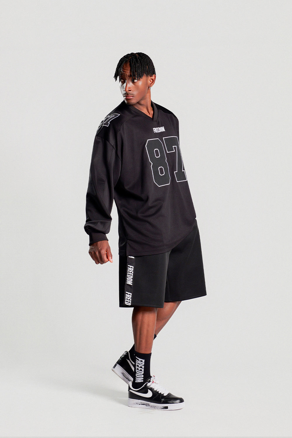 Long Sleeve Rugby Jersey (Black)