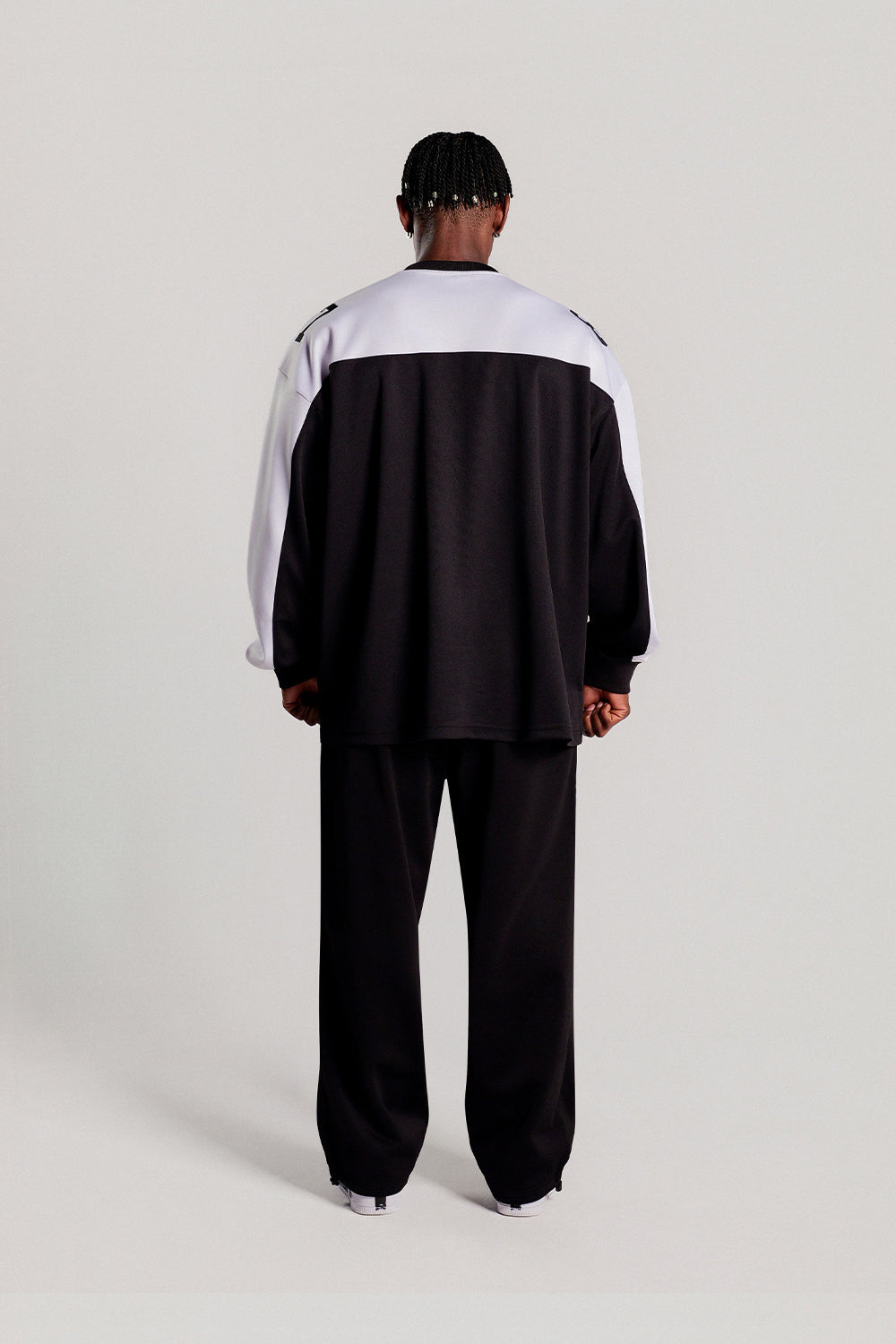 Long Sleeve Rugby Jersey (Black/White)