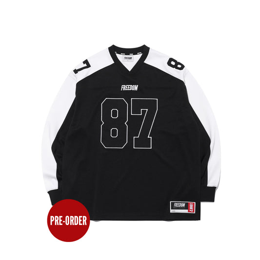Long Sleeve Rugby Jersey (Black/White)